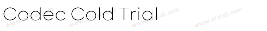 Codec Cold Trial字体转换